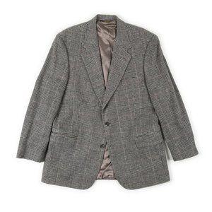 Brooks Brothers grey houndstooth plaid two button blazer jacket size 42R